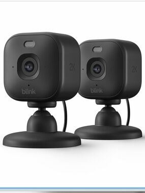 Blink Mini 2K+ – Set of 2 Security Cameras – Excellent Condition